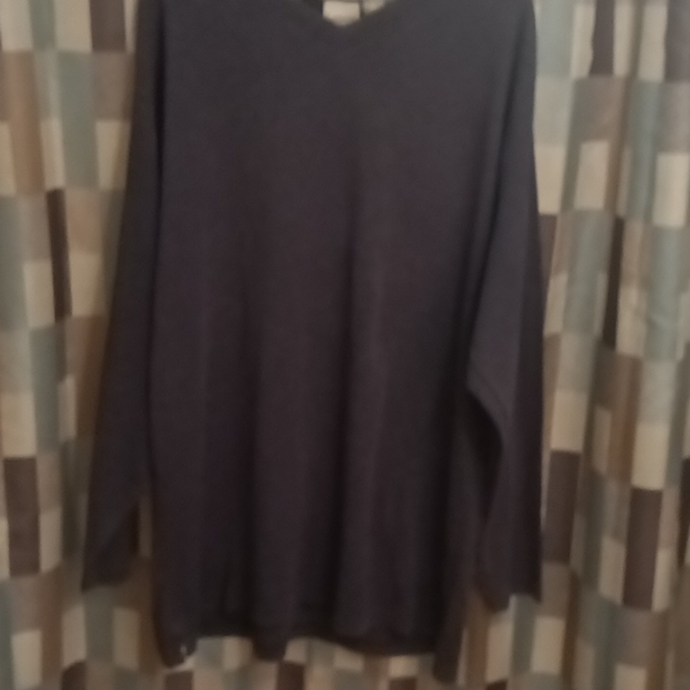 FINAL PRICE MEN'S FIELD MASTERS Charcoal gray l/s pullover sweater 2XT